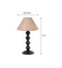 Brown Shade Table Lamp With Metal Base