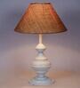 Brown Shade Table Lamp With Metal Base