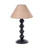 Brown Shade Table Lamp With Metal Base