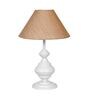 Brown Shade Table Lamp With Metal Base