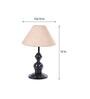 Brown Shade Table Lamp With Metal Base