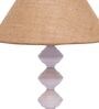 Brown Shade Table Lamp With Metal Base