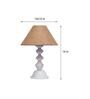 Brown Shade Table Lamp With Metal Base