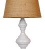 Brown Shade Table Lamp With Metal Base