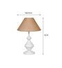 Brown Shade Table Lamp With Metal Base