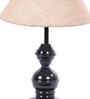 Brown Shade Table Lamp With Metal Base