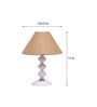 Brown Shade Table Lamp With Metal Base
