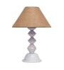 Brown Shade Table Lamp With Metal Base