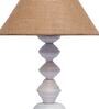 Brown Shade Table Lamp With Metal Base