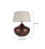Brown Shade Table Lamp With Metal Base