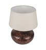 Brown Shade Table Lamp With Metal Base