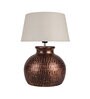 Brown Shade Table Lamp With Metal Base