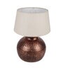 Brown Shade Table Lamp With Metal Base