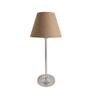 Brown Shade Table Lamp With Stainless Steel Base