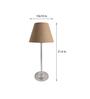 Brown Shade Table Lamp With Stainless Steel Base