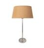 Bumpy Brown Cotton Shade Night Lamp With Metal Base