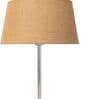Brown Shade Table Lamp With Stainless Steel Base