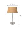 Brown Shade Table Lamp With Stainless Steel Base