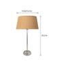 Bumpy Brown Cotton Shade Night Lamp With Metal Base