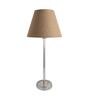 Brown Shade Table Lamp With Stainless Steel Base