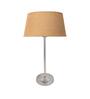 Brown Shade Table Lamp With Stainless Steel Base