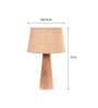 Holly Brown Natural Fiber Shade Night Lamp With Wood Base