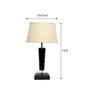 Claude Brown Natural Fiber Shade Night Lamp With Wood Base