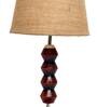 Mountwill Brown Natural Fiber Shade Night Lamp With Wood Base