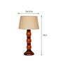 Bezalel Brown Natural Fiber Shade Night Lamp With Wood Base