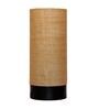 Mise Brown Natural Fiber Shade Table Lamp With Wood Base