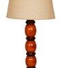 Bezalel Brown Natural Fiber Shade Night Lamp With Wood Base