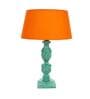 Brown Shade Table Lamp With Wooden Base