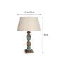 Cream Shade Table Lamp With Wooden Base