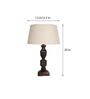 Cream Shade Table Lamp With Wooden Base