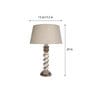 Brown Shade Table Lamp With Wooden Base