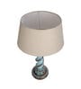 Brown Shade Table Lamp With Wooden Base