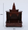 Brown Sheehsam Wood Wall Mounted Mandir Without Door