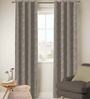 Country Side Brown Sheer Polycotton 7 Feet Eyelet Door Curtain