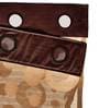 Brown Polyester Sheer 9 Feet Eyelet Curtain (Set of 2)