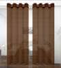 Polyester Sheer 9 Feet Set Of 2 Eyelet Curtains