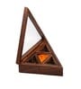Brown Sheesham Wood 4 Containers (Each 40ml) Spice Box With Spoon