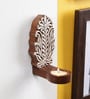 Brown Wood Wall Tea Light Holder