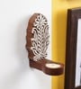 Brown Wood Wall Tea Light Holder