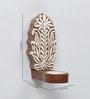 Brown Wood Wall Tea Light Holder