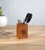 Brown Sheesham Wood Pen Holder
