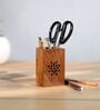 Brown Sheesham Wood Pen Holder