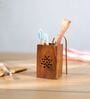 Brown Sheesham Wood Pen Holder