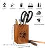 Brown Sheesham Wood Pen Holder