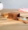 Brown Sheesham Wood Pen Holder