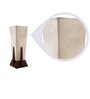 Jumilla Off White Fabric Shade Table Lamp With Wood Base